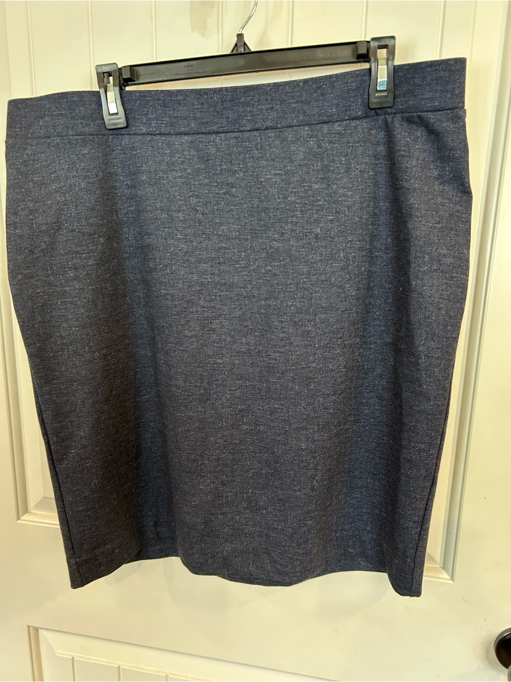 Womens Elle Dark Heathered Blue Pencil Skirt